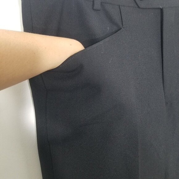 Joseph & Feiss Black Men Wool Blend Slacks Pants Business Casual Pokcets Size 36 - Picture 2 of 10